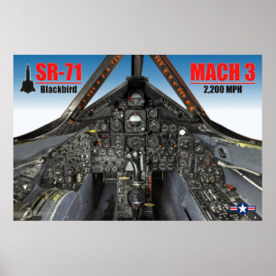 POSTER SR-71 COCKPIT D'OISEAU NOIRE