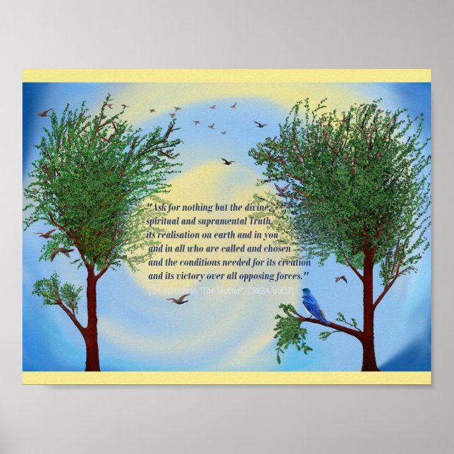 Poster Sri Aurobindo cite l'art (Devant)