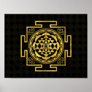 Poster Sri d'or Yantra/Sri Chakra