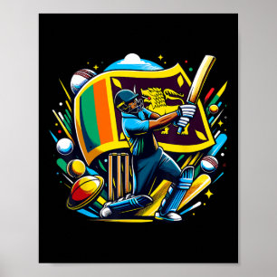 Poster Sri Lanka Cricket Maillot de cricket sri-lankais 1