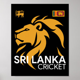 Poster Sri Lanka Cricket Parfait pour les fans de cricket