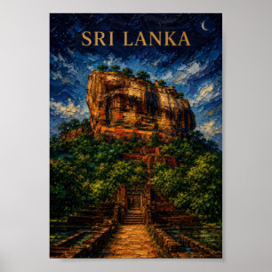 Poster Sri Lanka : Nuit mystique Sigiriya Art Souvenir