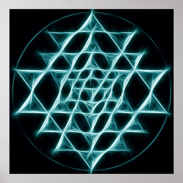 Poster Sri Yantra - Le Web de la Lumière (Devant)