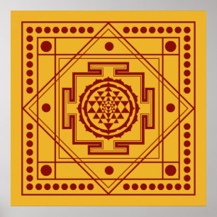 Poster Sri Yantra spirituel