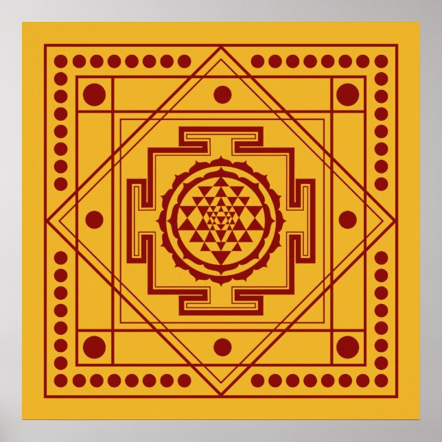 Poster Sri Yantra spirituel (Devant)