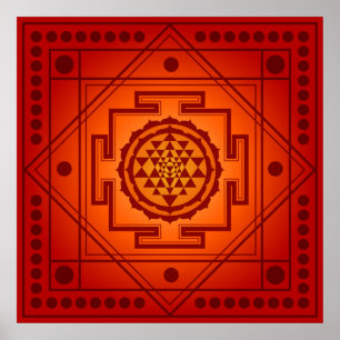Poster Sri Yantra spirituel