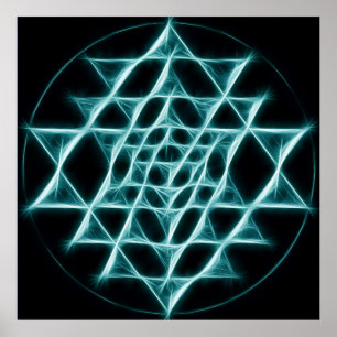 Poster Sri Yantra - Web de lumière