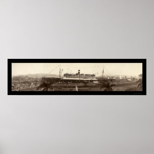 Poster SS Ancon Au Panama Photo 1939