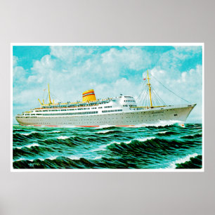 Poster ss Bergenfjord en mer
