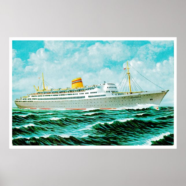 Poster ss Bergensfjord en mer (Devant)