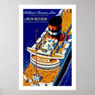 Poster SS Nieuw Amsterdam