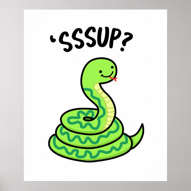 Poster Sssup Funny Hisser Snake Pun (Devant)