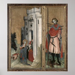 Poster St Andrew chassant des démons de la ville