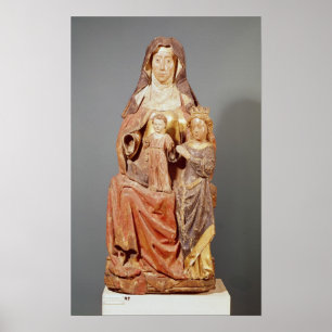 Poster St Anne, la Vierge et enfant,