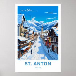 Poster St. Anton Autriche Imprimer