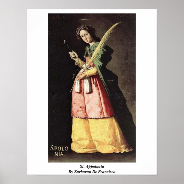 Poster St. Appolonia Par Zurbaran De Francisco (Devant)