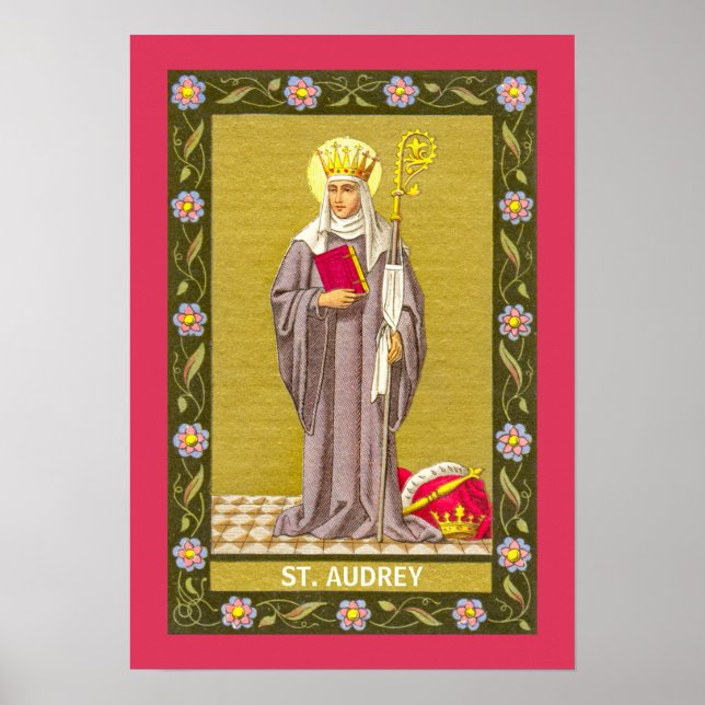 Poster St. Audrey (Etheldreda) (P 003) (Devant)