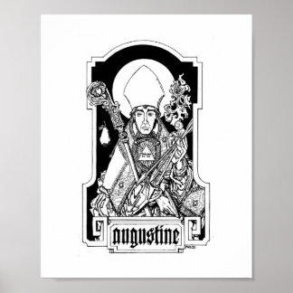 Poster St. Augustine de Hippo 8" x 10" Imprimer