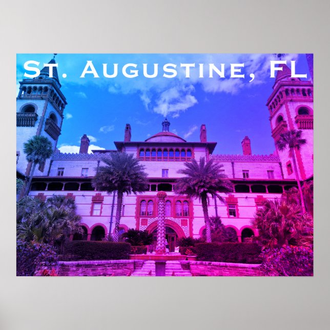 Poster St Augustine, FL - Hôtel Ponce de Leon (Devant)