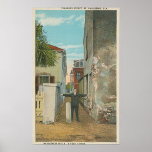 Poster St. Augustine, FL - Vue de Treasury Street &