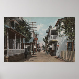 Poster St. Augustine, Floride - Vue sur St. George St. 2