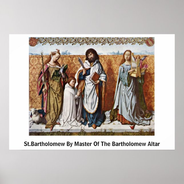 Poster St.Bartholomew Par Le Maître De L'Autel Bartholome (Devant)