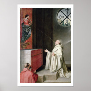 Poster St Bernard et la Vierge