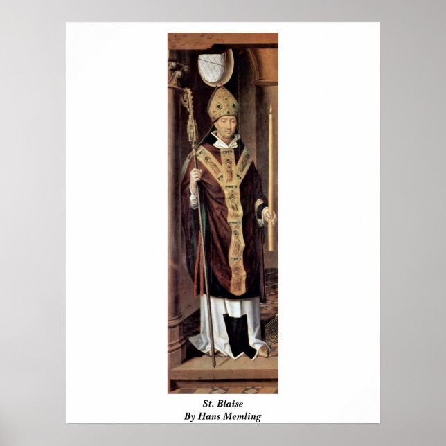 Poster St. Blaise Par Hans Memling (Devant)