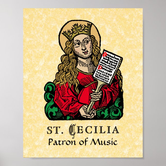 Poster St. Cecilia avec Hymn Board (Nuremberg) (Devant)