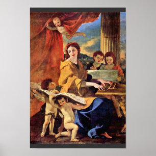 Poster St. Cecilia By Poussin Nicolas (Meilleure Qualité)