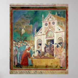 Poster St Clare embrasse le corps de St Francis