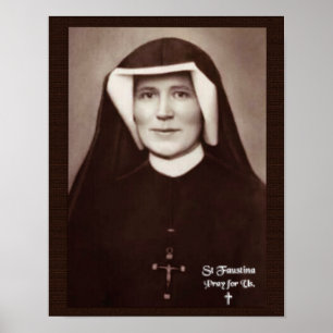 Poster St Faustina Priez pour nous