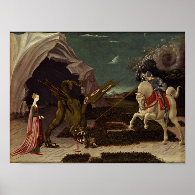 Poster St. George et le Dragon, vers 1470 (Devant)