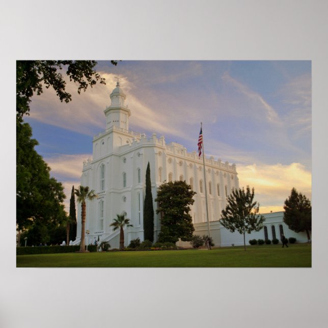 Poster St George Utah, LDS Temple (Devant)