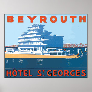 Poster St Georges, cru d'hôtel de Beyrouth