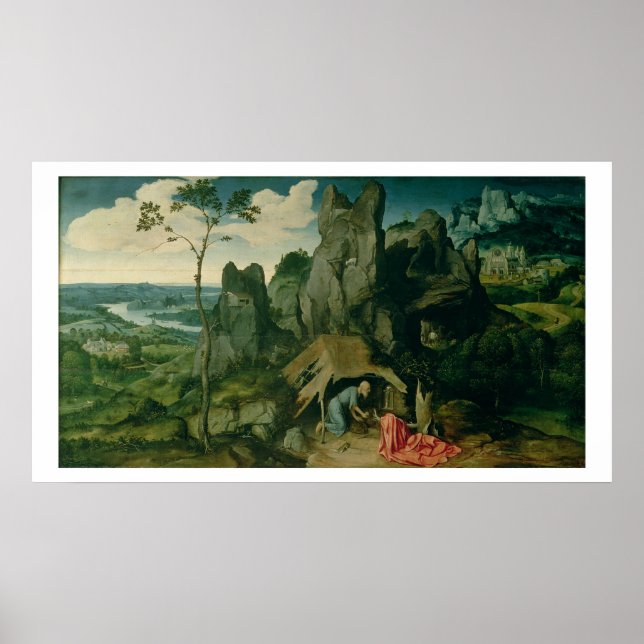 Poster St. Jerome in the Desert (oil on panel) (Devant)