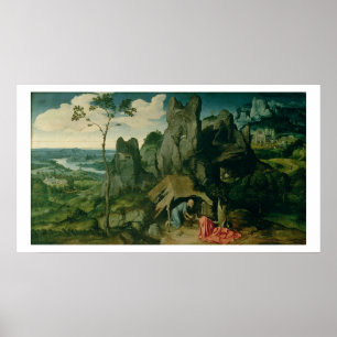 Poster St. Jerome in the Desert (oil on panel) (see also