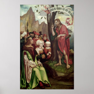 Poster St John le baptiste prêchant avant Herod