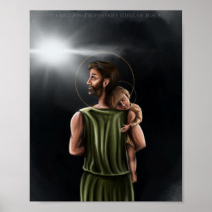 Poster St. Joseph et l'enfant Jésus Imprimer