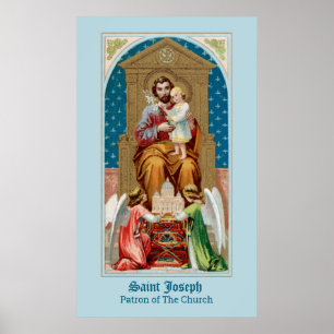 Poster St Joseph, Toddler CC; Angels avec modèle du Vatic