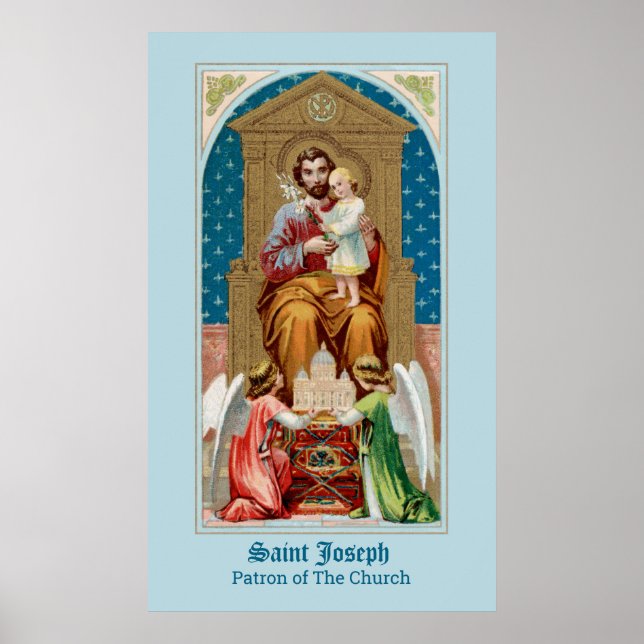 Poster St Joseph, Toddler CC; Angels avec modèle du Vatic (Devant)