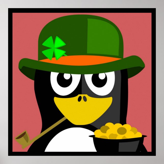 POSTER "ST. JOUR DE PATRICK" PENGUIN (Devant)
