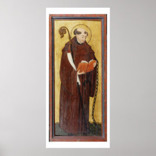Poster St Leonard (huile sur panneau moulu d'or) (paire