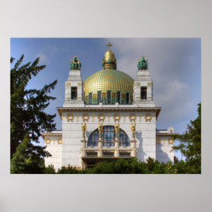 Poster St. Leopold's Church Vienne Autriche