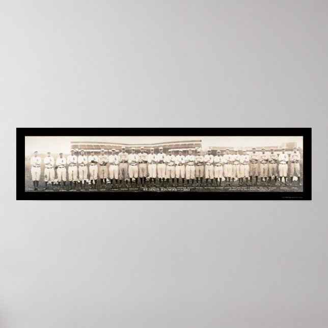Poster St Louis Browns Baseball Photo 1911 (Devant)