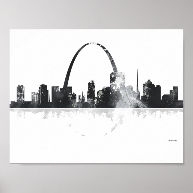 POSTER ST LOUIS, MISSOURI SKYLINE (Devant)