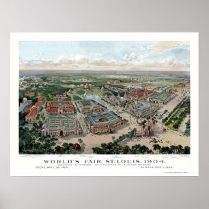 Poster St. Louis, MO Carte panoramique de l'exposition mo