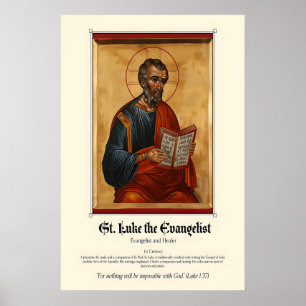 Poster St. Luc l'Évangéliste Saint Patron de l'Art