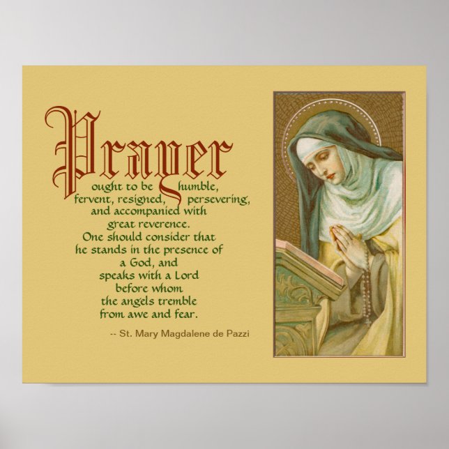 Poster St. Mary Magdalene de Pazzi (JM 45) (Devant)