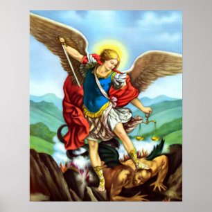 Poster St Michael Archangel San Miguel Arcangel